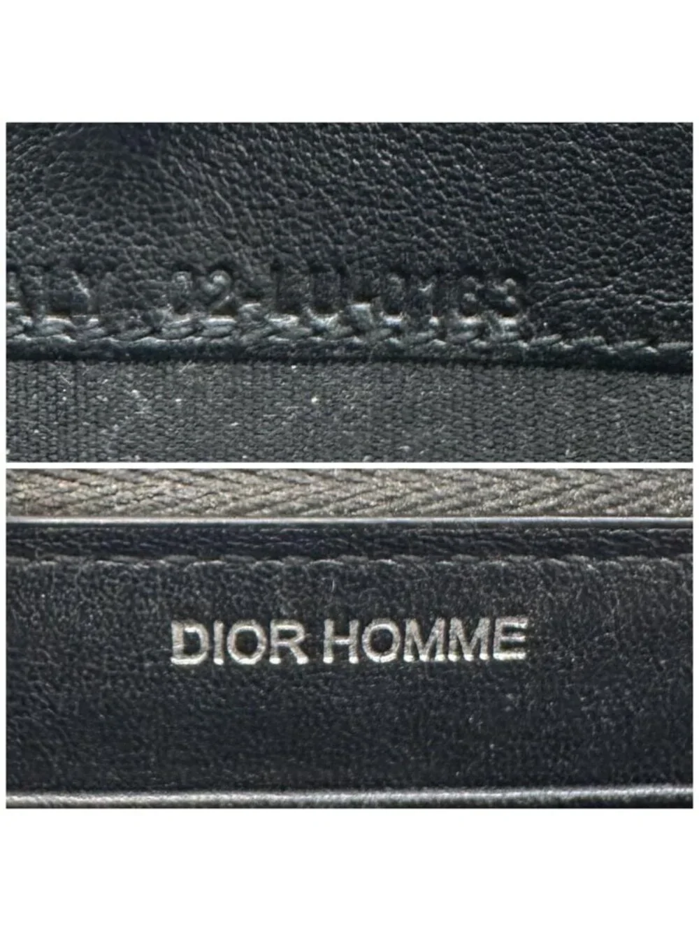 Dior Homme Zip Around Wallet Leather Logo CD